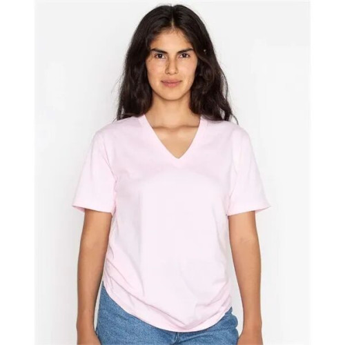 Los Angeles Apparel Unisex USA-Made Fine Jersey V-Neck T-...