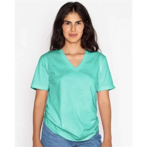 Los Angeles Apparel Unisex USA-Made Fine Jersey V-Neck T-...