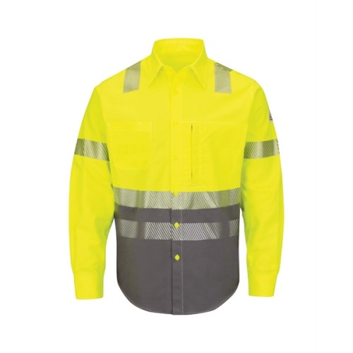 Bulwark Men's Hi-Visibility Color Block Uniform Shirt - E...