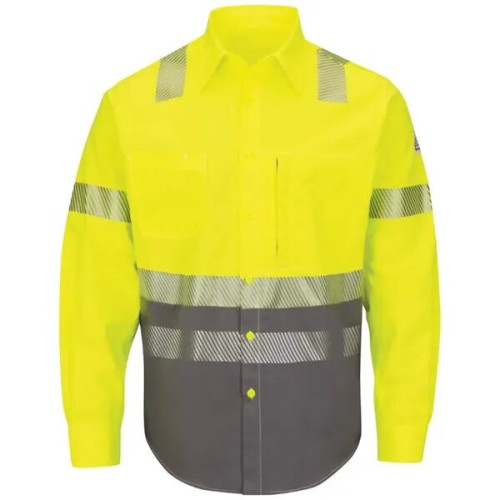 Bulwark Men's Hi-Visibility Color Block Uniform Shirt - E...