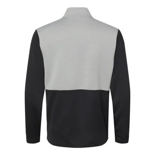 Adidas Men's Textured Mixed Media Quarter-Zip Pullover