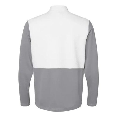 Adidas Men's Textured Mixed Media Quarter-Zip Pullover