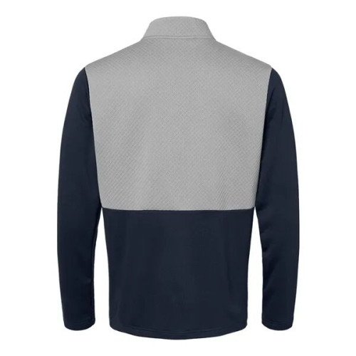 Adidas Men's Textured Mixed Media Quarter-Zip Pullover