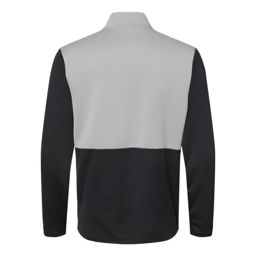 Adidas Men's Textured Mixed Media Quarter-Zip Pullover