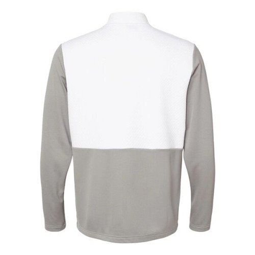 Adidas Men's Textured Mixed Media Quarter-Zip Pullover