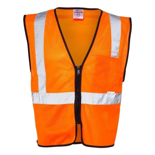 Kishigo Unisex Double-Pocket Zippered Economy Class 2 Vest