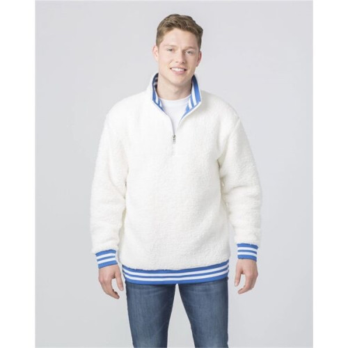 Boxercraft Unisex Varsity Sherpa Quarter-Zip Pullover