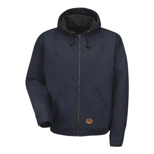 Red Kap Men's Blended Duck Zip-Front Hooded Jacket