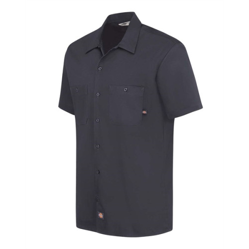 Dickies Men's Industrial Short Sleeve Cotton Work Shirt