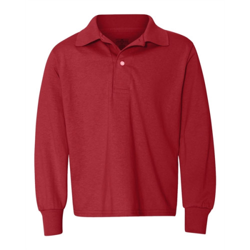 JERZEES SpotShield™ Youth Long Sleeve Polo