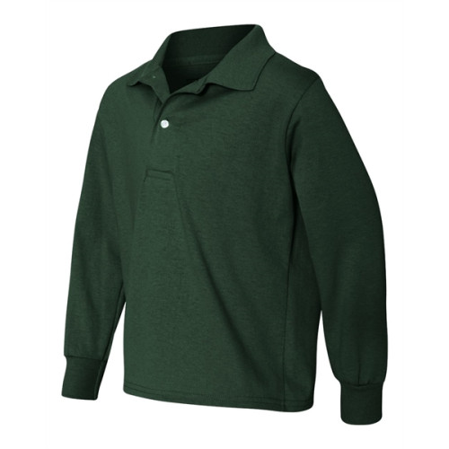 JERZEES SpotShield™ Youth Long Sleeve Polo