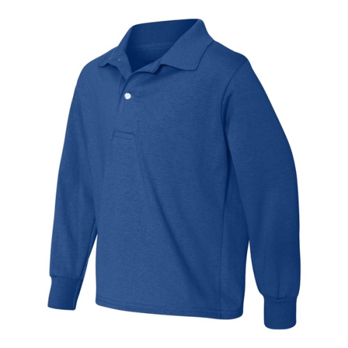 JERZEES SpotShield™ Youth Long Sleeve Polo