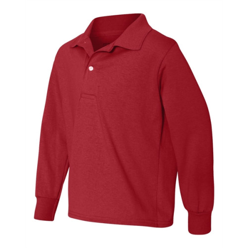 JERZEES SpotShield™ Youth Long Sleeve Polo