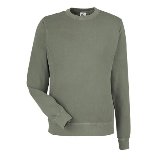 J. America Unisex Pigment-Dyed Fleece Crewneck Sweatshirt