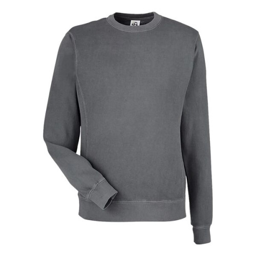 J. America Unisex Pigment-Dyed Fleece Crewneck Sweatshirt