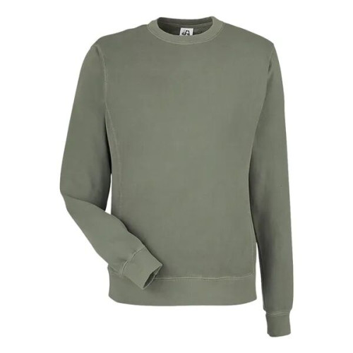 J. America Unisex Pigment-Dyed Fleece Crewneck Sweatshirt