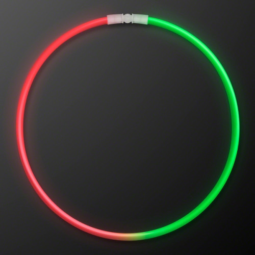 22" Red & Green Glow Necklaces
