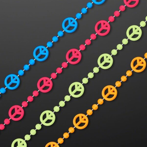 Peace Sign Bead Necklaces (NON-LIGHT UP)