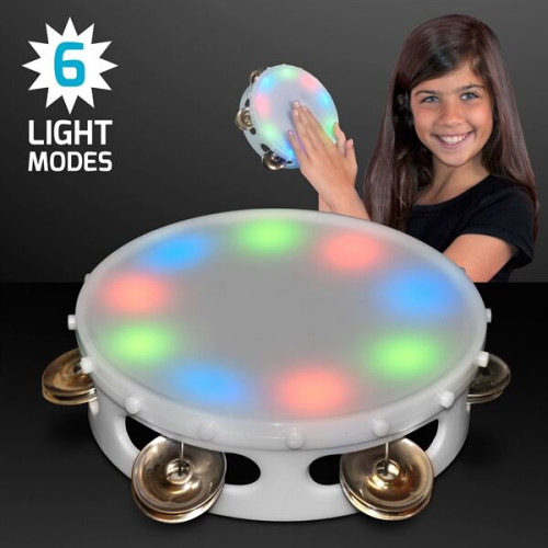 5" Light Up Round Tambourine Toy