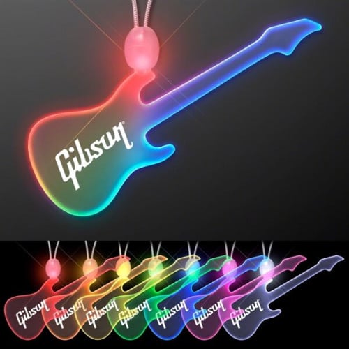 LED Acrylic Guitar Necklace