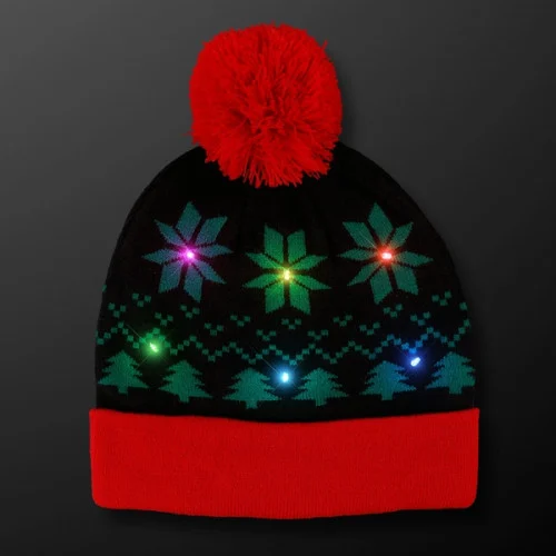 Light Up Christmas Beanie Hat