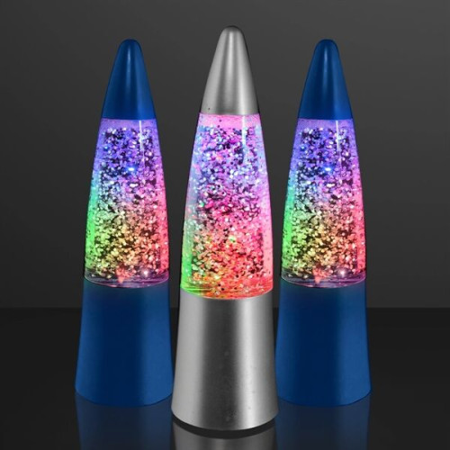 Glitter rocket lamp