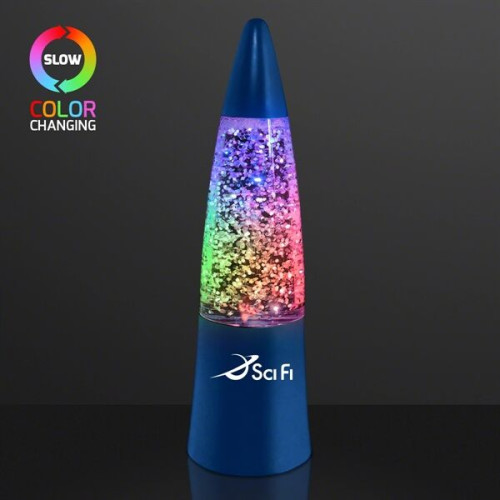 Glitter rocket lamp