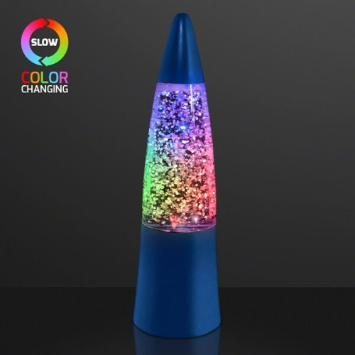 Glitter rocket lamp