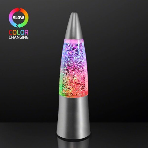 Glitter rocket lamp