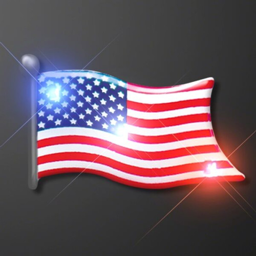 American flag flashing pins