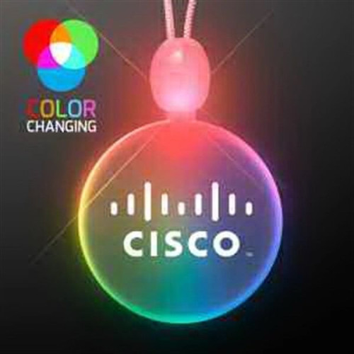 Light-up Acrylic Circle LED Necklace