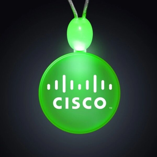 Light-up Acrylic Circle LED Necklace