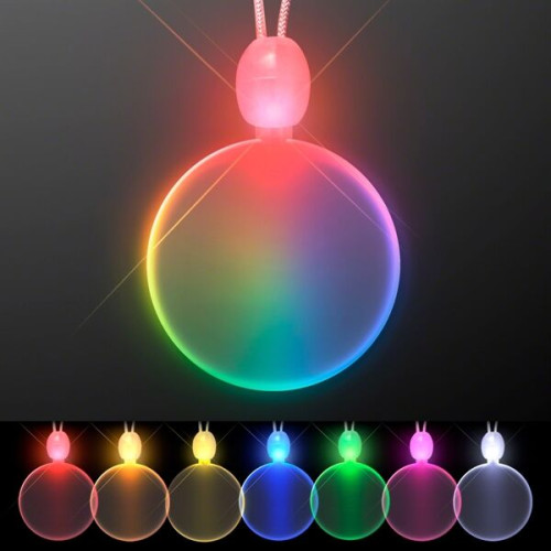 Light-up Acrylic Circle LED Necklace