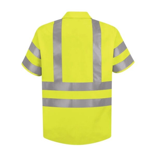 Red Kap Men's High Visibility Safety Short Sleeve Work Shirt