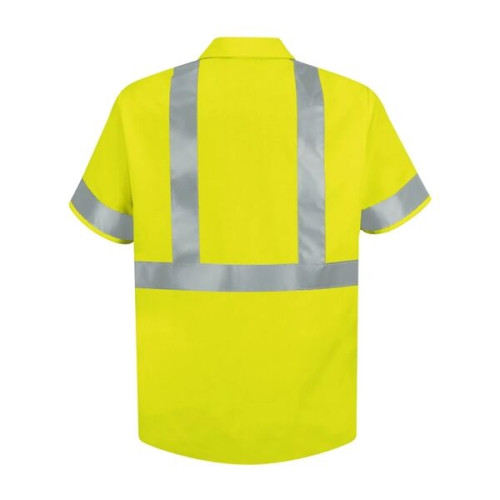 Red Kap Men's High Visibility Safety Short Sleeve Work Shirt