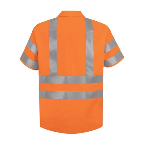 Red Kap Men's High Visibility Safety Short Sleeve Work Shirt