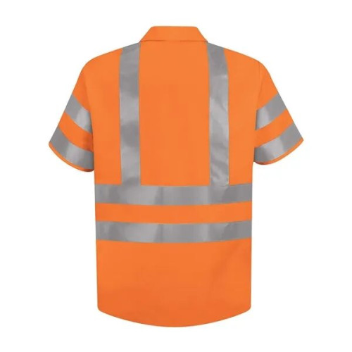 Red Kap Men's High Visibility Safety Short Sleeve Work Shirt