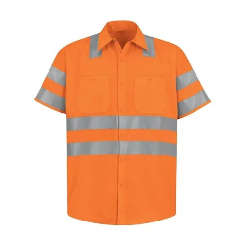 Red Kap Men's High Visibility Safety Short Sleeve Work Shirt