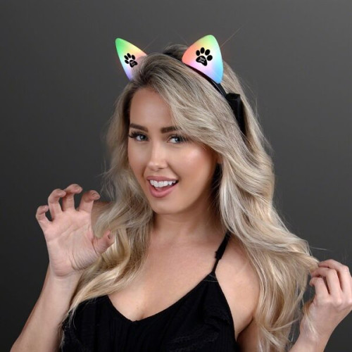 Blinking LED Cat Ears Headband
