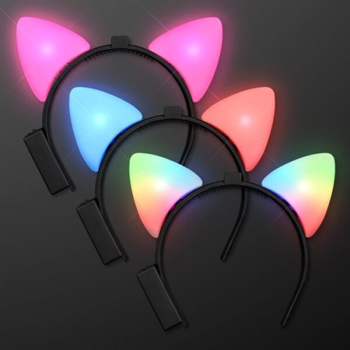 Blinking LED Cat Ears Headband