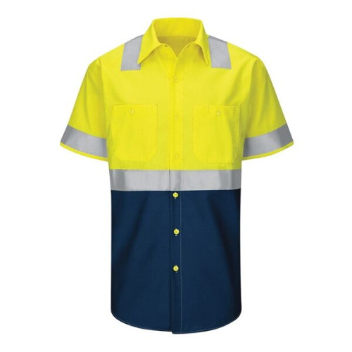 Red Kap Enhanced & Hi-Visibility Work Shirt - Long Sizes