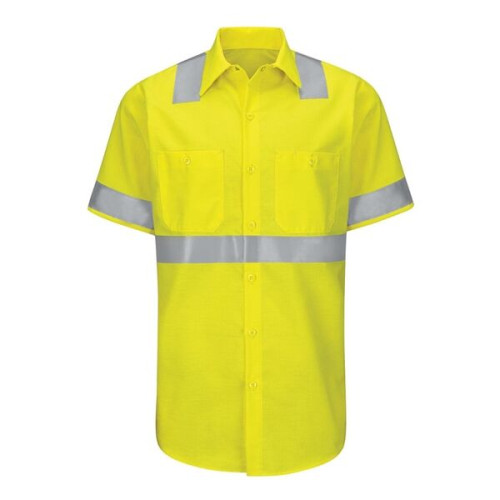 Red Kap Enhanced & Hi-Visibility Work Shirt - Long Sizes