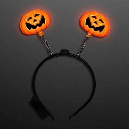 Light up pumpkin head bopper