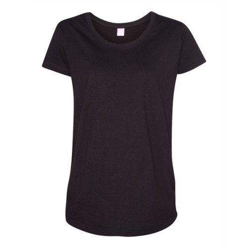 LAT Women's Maternity Scoop Neck Fine Jersey Tee