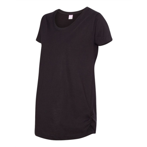 LAT Women's Maternity Scoop Neck Fine Jersey Tee