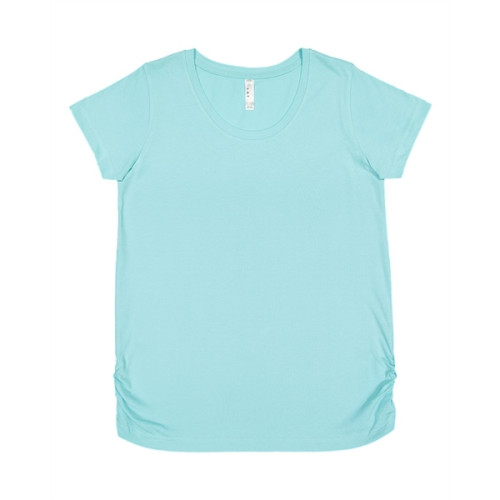 LAT Women's Maternity Scoop Neck Fine Jersey Tee