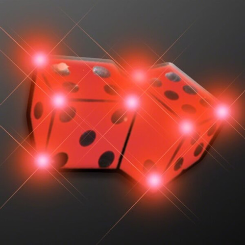 Flashing Dice LED Pin Blinkies