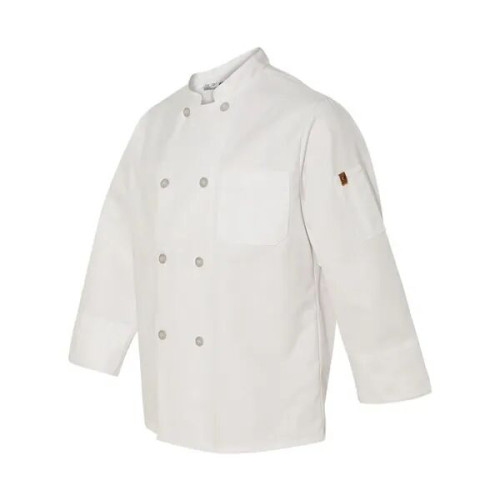 Chef Designs Eight Pearl Button Chef Coat with Thermomete...