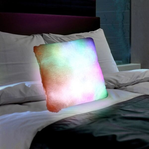 Light up pillow with slow change LED mood lighting