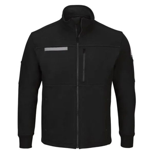Bulwark Men's Zip Front Fleece Jacket-Cotton /Spandex Blend
